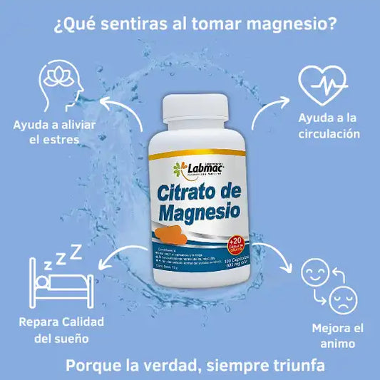 ZenMag Citrato de Magnesio Ultra Concentrado Premium Importado Americano 60 Capsulas